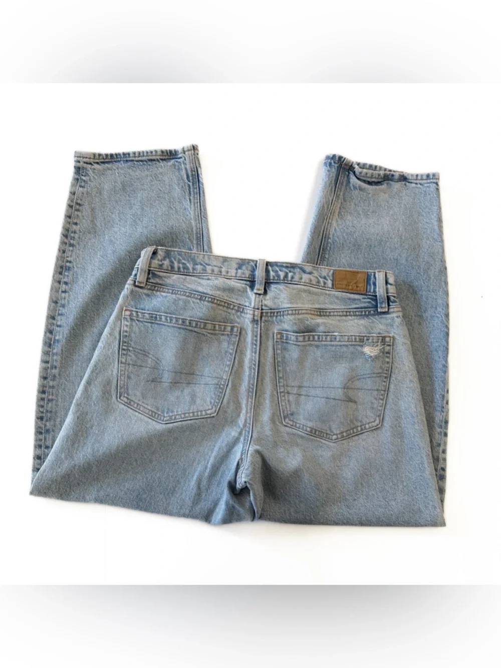 American Eagle Jeans Womens 4 Barrel Leg Light Wash High Rise